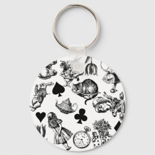 Alice White Rabbit Wonderland Classic Sleutelhanger