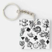 Alice White Rabbit Wonderland Classic Sleutelhanger (Voorkant)