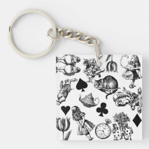 Alice White Rabbit Wonderland Classic Sleutelhanger