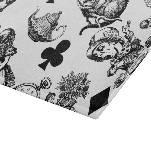 Alice White Rabbit Wonderland Classic Snijplank (Hoek)