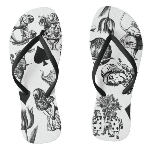 Alice White Rabbit Wonderland Classic Teenslippers (Voetbed)