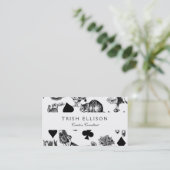 Alice White Rabbit Wonderland Classic Visitekaartje (Staand voorkant)