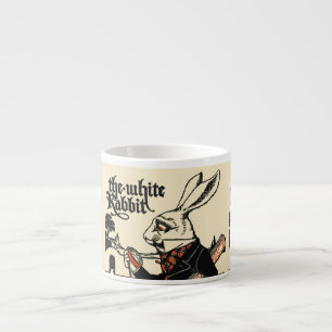 Alice Witte Konijn Klassieke Wonderland Espresso Kop
