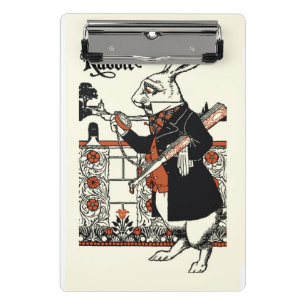 Alice Witte Konijn Klassieke Wonderland Mini Klembord