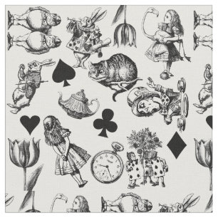 Alice Witte Konijn Wonderland Klassieker Stof