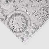 Alice Wonderland die kaarten speelt Tissuepapier (Detail)