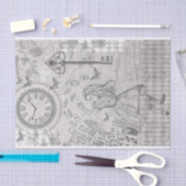 Alice Wonderland die kaarten speelt Tissuepapier (Craft)