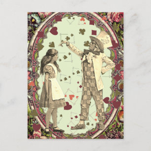 Alice Wonderland Gekke Hoedenmaker Vintage Illustr Briefkaart