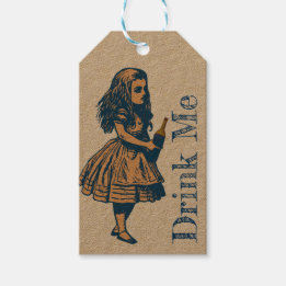 Alice Wonderland Silhouette Drink me Navy Gift Lab Cadeaulabel