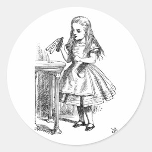 Alice's Adventures in Wonderland (1865) Ronde Sticker
