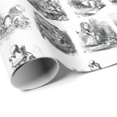 Alice's Adventures in Wonderland Pattern Cadeaupapier (Rol Hoek)