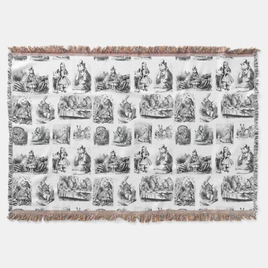 Alice's Adventures in Wonderland Pattern Deken (Voorkant)