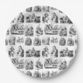 Alice's Adventures in Wonderland Pattern Papieren Bordje (Voorkant)