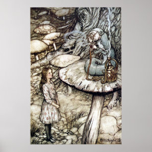 Alice's avonturen in Wonderland (1916) door Arthur Poster