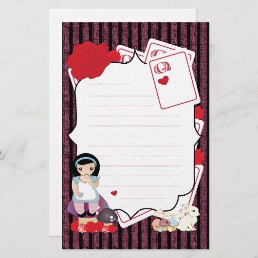 Alice's Notes Briefpapier (Voorkant / Achterkant)