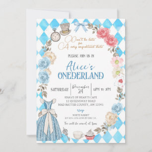 Alice's Onederland, Meisjes Eerste Verjaardagsfees Kaart