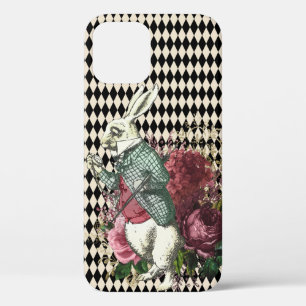 Alice's Rabbit Harlequin Pattern iPhone 12 Hoesje