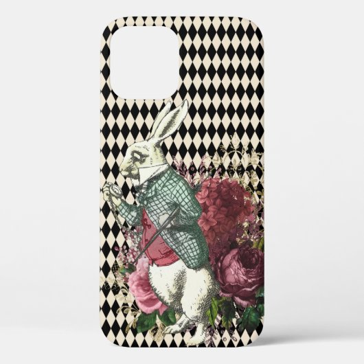 Alice's Rabbit Harlequin Pattern Case-Mate iPhone Case (Achterkant)
