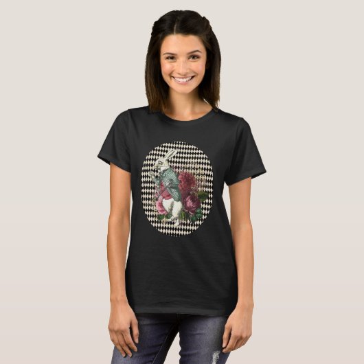 Alice's Rabbit Harlequin Pattern T-Shirt (Voorkant volledig)