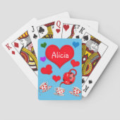 Alice's Tea Party gepersonaliseerd Pokerkaarten (Achterkant)
