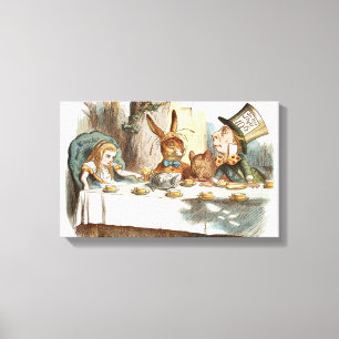 Alice's Theepartij Canvas Afdruk