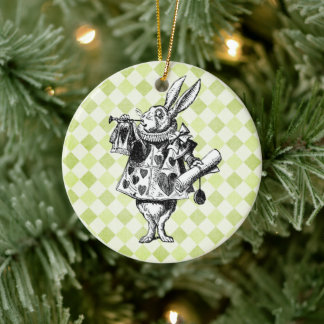 Alice's White Rabbit  Keramisch Ornament