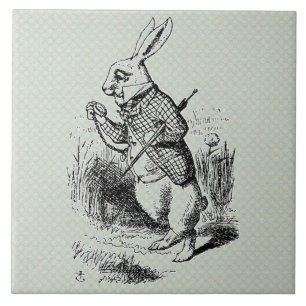 Alice's witte konijn Tegeltje