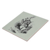  Alice's witte konijn Tegeltje (Zijkant)