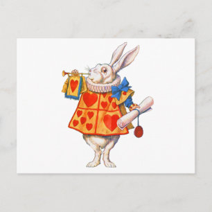ALICE'S WITTE RABBIT BRIEFKAART