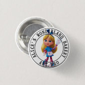 Alice's Wonderland Bakery Ronde Button 3,2 Cm (Voorkant /achterkant)