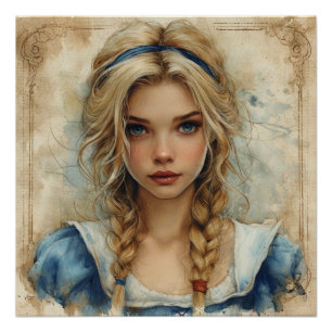 Alice's Wonderland Magie: Wonderland Grillen Perfect Poster