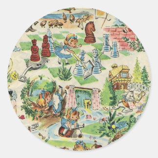 Alice's  Wonderland Ronde Sticker