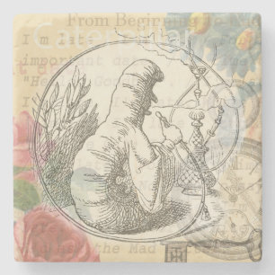 Alice's Wonderland Rups: Originele Tenniel Stenen Onderzetter