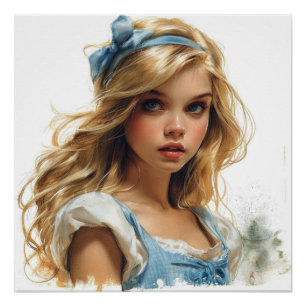 Alice's Wonderland Whimsy Delight: Wonderland Gril Perfect Poster