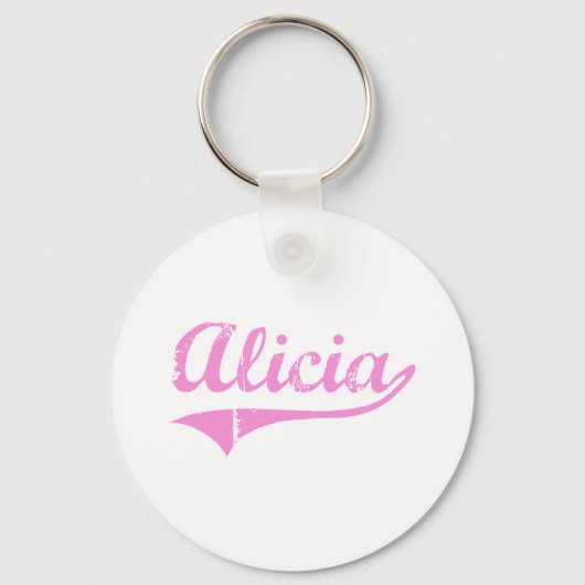 Alicia Classic Style Name Sleutelhanger (Voorkant)