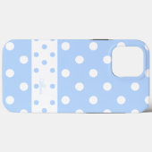 Alicia - Cute Polka Dots Pastel Blue iPhone Case (Achterkant (horizontaal))
