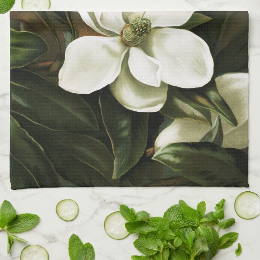 Alicia H. Vogel: Magnolia Grandflora Theedoek (Gevouwen)
