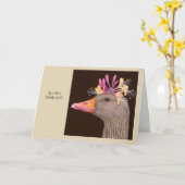 Alicia la carte d'anniversaire de l'oie (Fleur jaune)