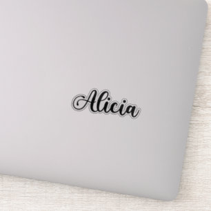 Alicia Naam - Handgeschreven kalligrafie Sticker