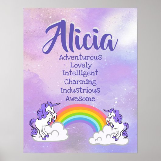 Alicia Name Poster (Voorkant)