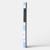 Alicia - Nom personnalisé Pois coque iphone bleu  (Verso / Gauche)