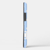 Alicia - Nom personnalisé Pois coque iphone bleu  (Verso / Droite)