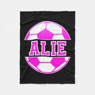Alie Name Girls Soccer Play Football Sports Fan Ba Fleece Deken