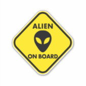 Alien à bord autocollant (Devant)