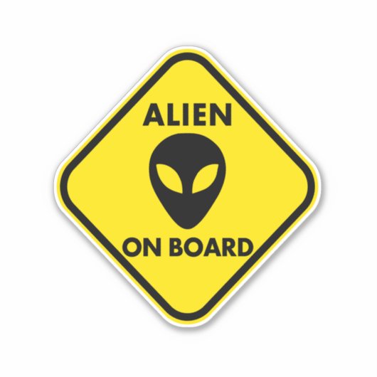 Alien à bord autocollant (Devant)