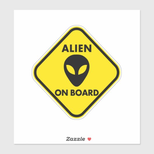 Alien à bord autocollant (Feuille)