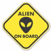 ALIEN À BORD DE VOITURE GROG DECAL STICKER (Devant)