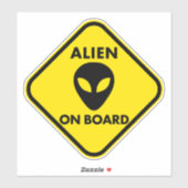ALIEN À BORD DE VOITURE GROG DECAL STICKER (Feuille)