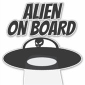 ALIEN À BORD DE VOITURE GROG DECAL STICKER (Devant)