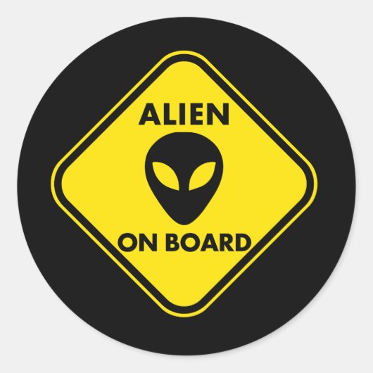 ALIEN À BORD DES STICKERS DE FUNNY (Devant)